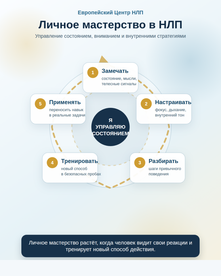 Инфографика: личное мастерство в НЛП
