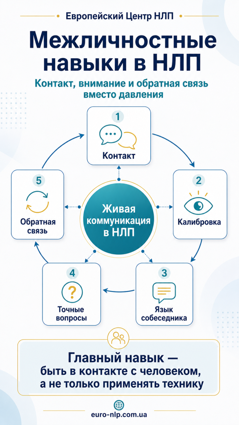 Инфографика: межличностные навыки в НЛП